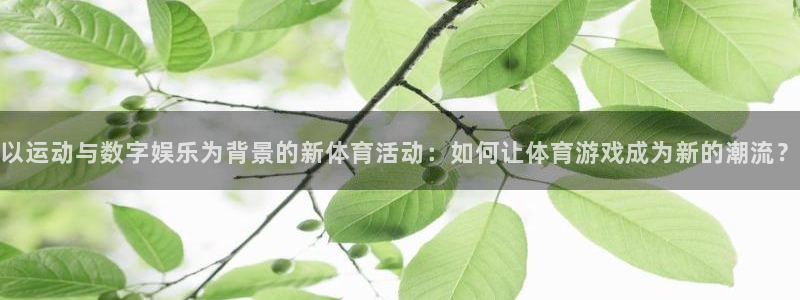 bbin视讯：以运动与数字娱乐为背景的新体育活动：如何让体育游戏成为新的潮流？